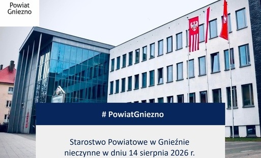 Zdjęcie do Starostwo Powiatowe nieczynne w dniu 14 sierpnia 2026 r.