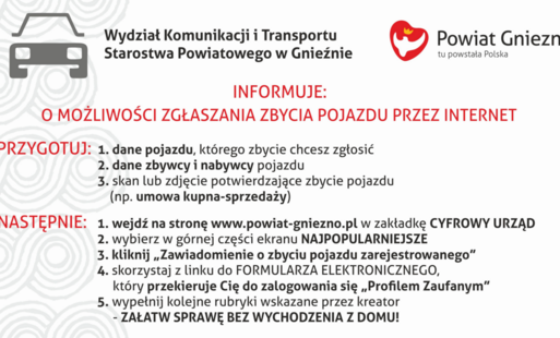 Zdjęcie do Zgłoś zbycie pojazdu przez internet