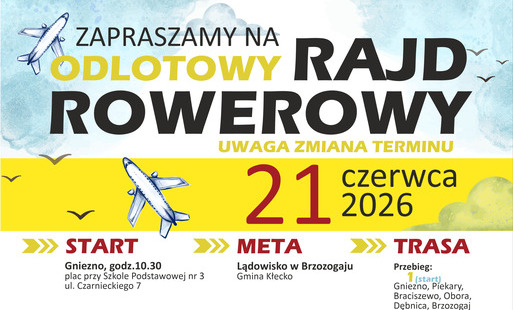 Zdjęcie do Uwaga zmiana terminu | Odlotowy Rajd Rowerowy 21 czerwca 
